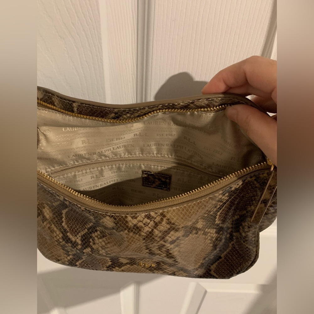 Ralph Lauren - snake skin bag - shoulder sling bag.